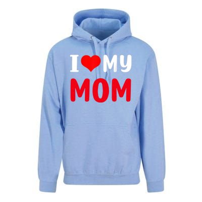 I Love My Mom Funny Mothers Day For Mom Mommy Mama Gift Unisex Surf Hoodie