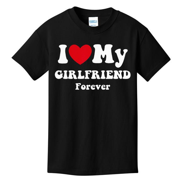 I Love My Girlfriend Kids T-Shirt