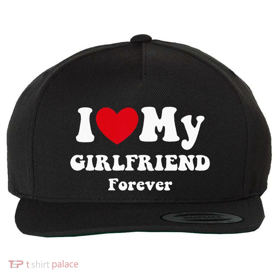 I Love My Girlfriend Wool Snapback Cap