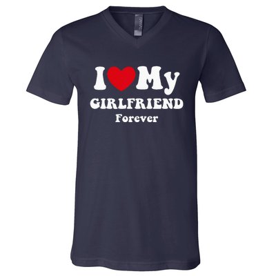 I Love My Girlfriend V-Neck T-Shirt