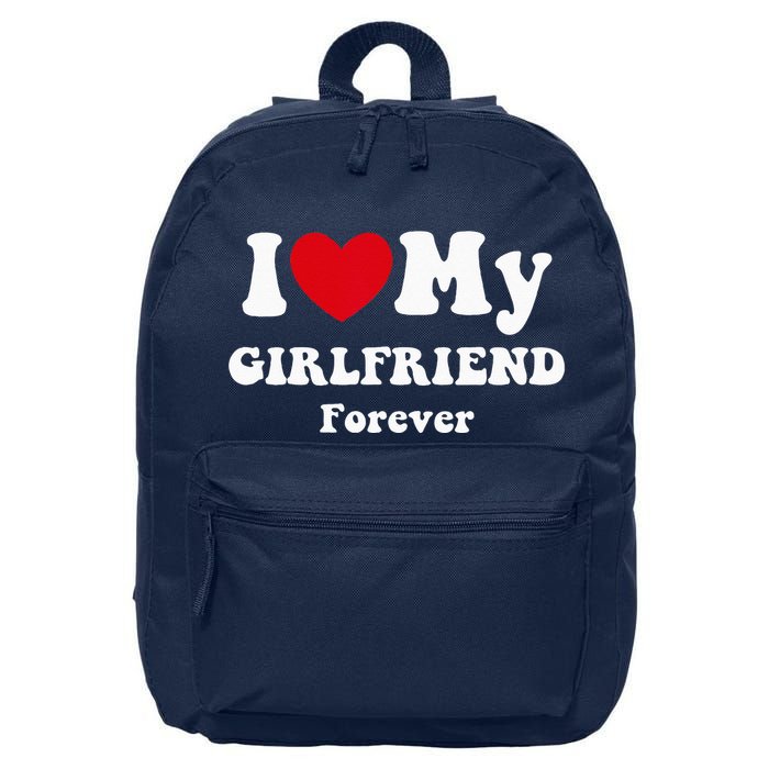I Love My Girlfriend 16 in Basic Backpack
