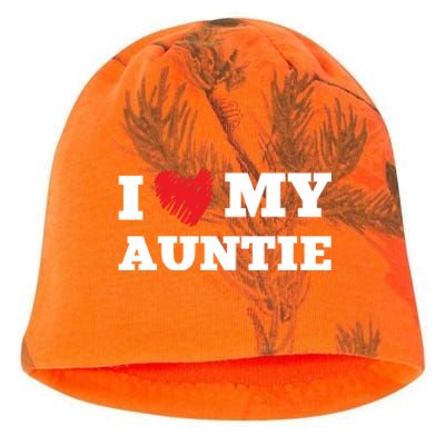 I Love My Auntie Favorite Family Member Valentines Aunt Meaningful Gift Kati - Camo Knit Beanie