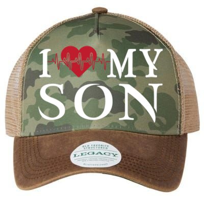 I Love My Son Is My Heartbeat For Valentines Day Christmas Cute Gift Legacy Tie Dye Trucker Hat