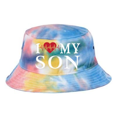 I Love My Son Is My Heartbeat For Valentines Day Christmas Cute Gift Tie Dye Newport Bucket Hat