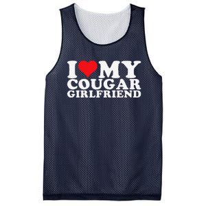 I Love My Cougar Girlfriend I Heart My Cougar Girlfriend Gf Mesh Reversible Basketball Jersey Tank