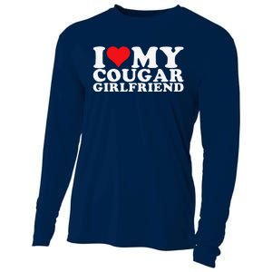 I Love My Cougar Girlfriend I Heart My Cougar Girlfriend Gf Cooling Performance Long Sleeve Crew