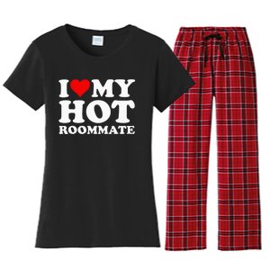 I Love My Hot Roommate Women's Flannel Pajama Set