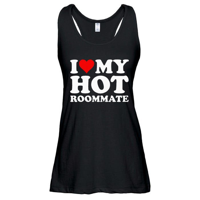 I Love My Hot Roommate Ladies Essential Flowy Tank