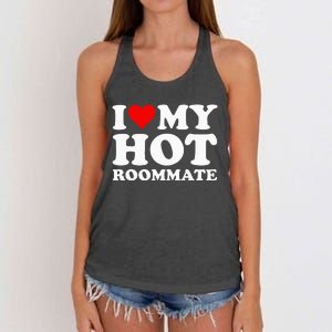 I Love My Hot Roommate Women's Knotted Racerback Tank