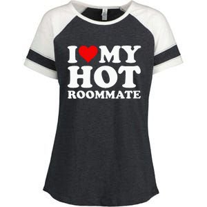 I Love My Hot Roommate Enza Ladies Jersey Colorblock Tee