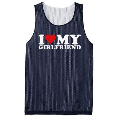 I Love My Girlfriend I Heart My Girlfriend Gf Mesh Reversible Basketball Jersey Tank