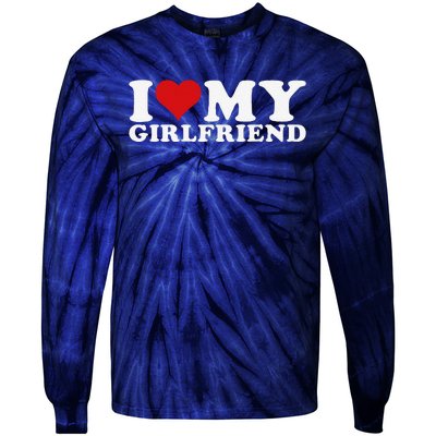 I Love My Girlfriend I Heart My Girlfriend Gf Tie-Dye Long Sleeve Shirt