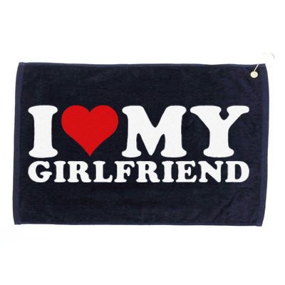 I Love My Girlfriend I Heart My Girlfriend Gf Grommeted Golf Towel