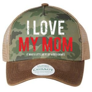 I Love My Mom Funny Sarcastic Video Games Gift Legacy Tie Dye Trucker Hat