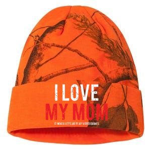 I Love My Mom Funny Sarcastic Video Games Gift Kati Licensed 12" Camo Beanie