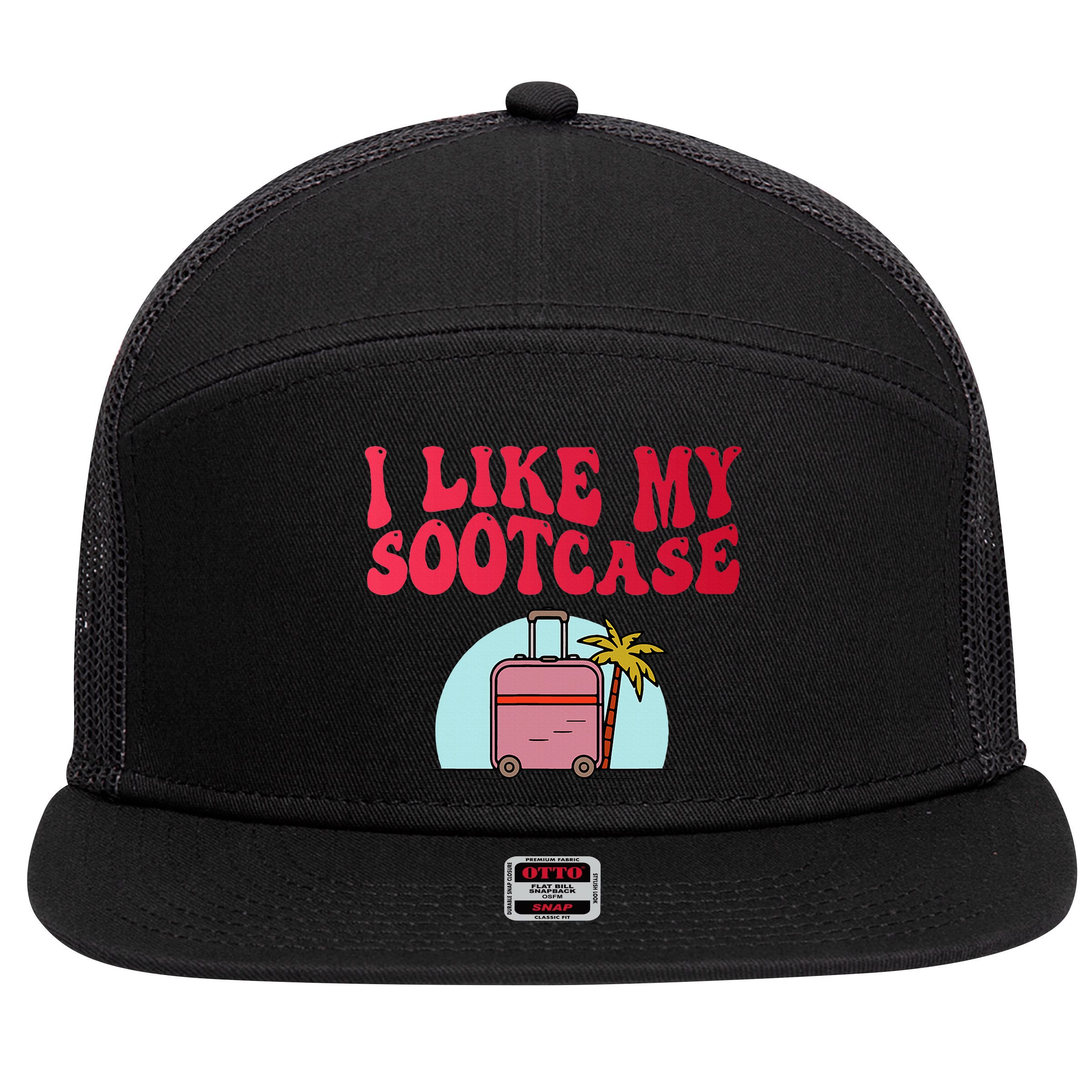 I Like My Sootcase Suitcase 7 Panel Mesh Trucker Snapback Hat