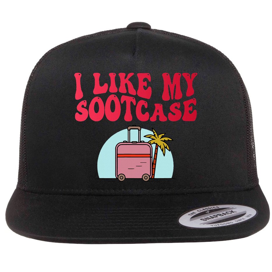 I Like My Sootcase Suitcase Flat Bill Trucker Hat