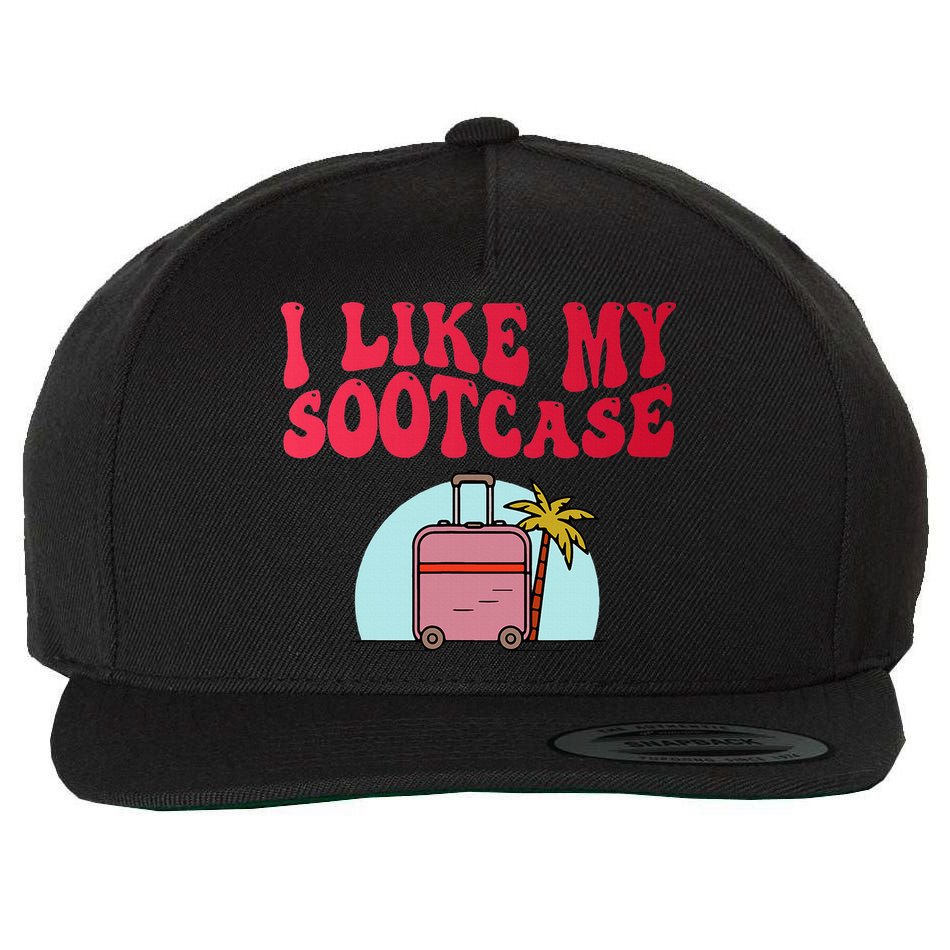 I Like My Sootcase Suitcase Wool Snapback Cap
