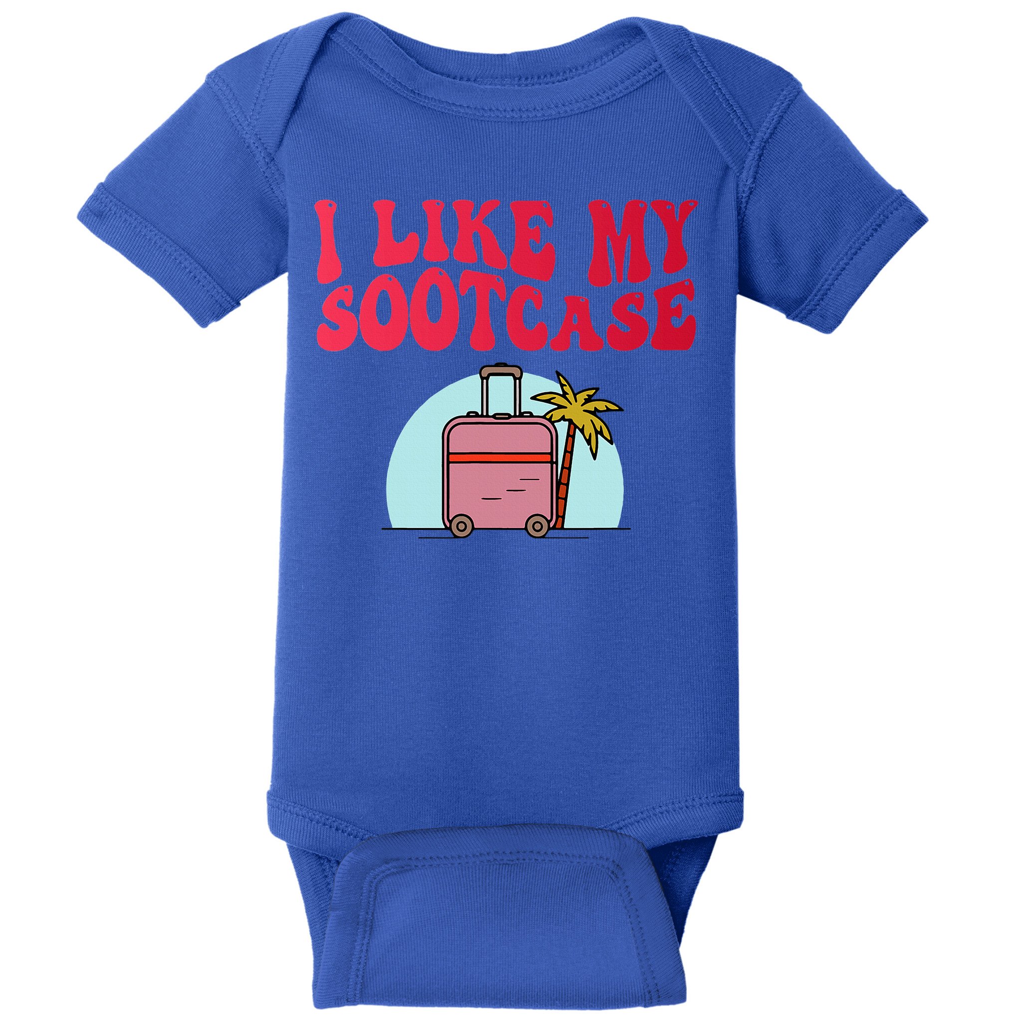 I Like My Sootcase Suitcase Baby Bodysuit