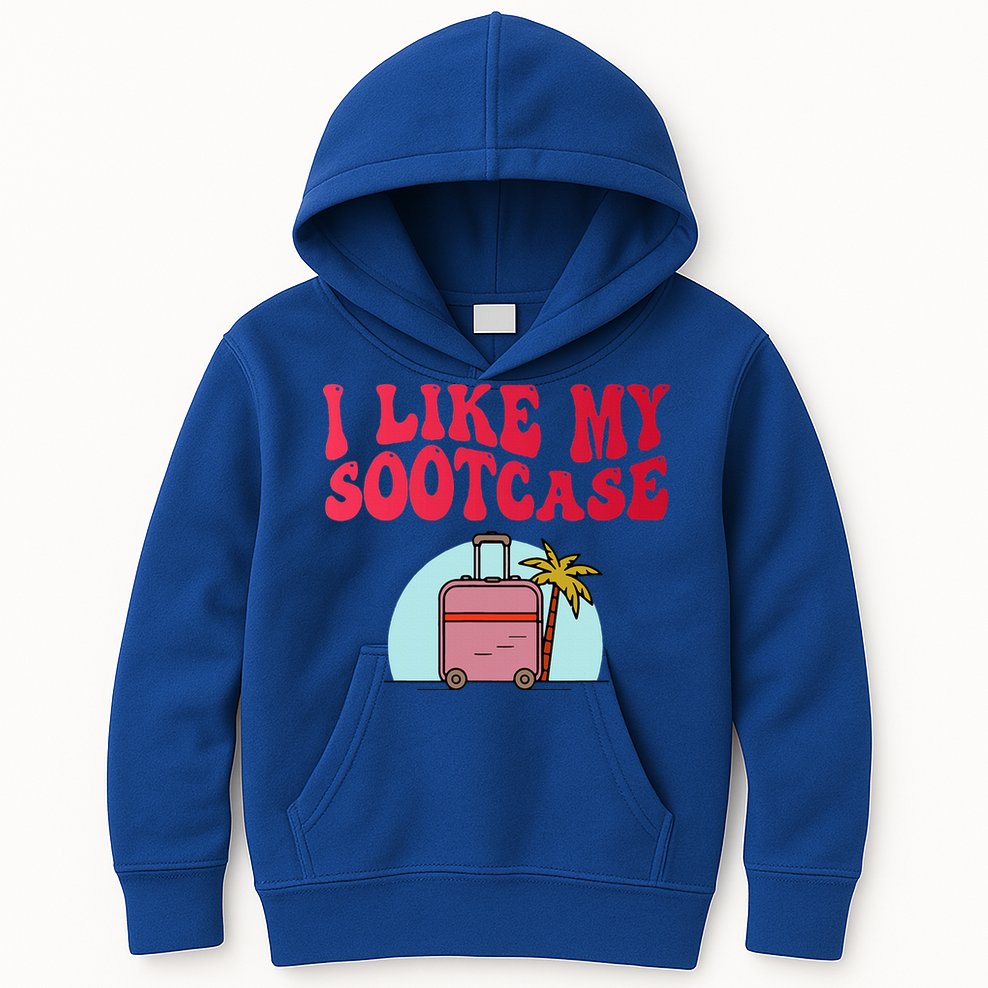 I Like My Sootcase Suitcase Kids Hoodie