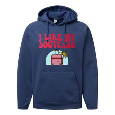 I Like My Sootcase Suitcase Performance Fleece Hoodie