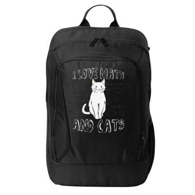 I Love Math And Cats Cute Funny Pet Lover Teacher Student City Backpack