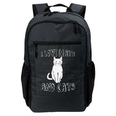 I Love Math And Cats Cute Funny Pet Lover Teacher Student Daily Commute Backpack