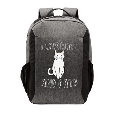 I Love Math And Cats Cute Funny Pet Lover Teacher Student Vector Backpack