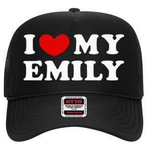 I Love My Emily High Crown Mesh Back Trucker Hat