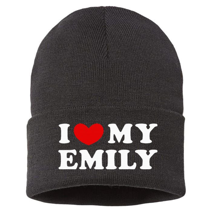 I Love My Emily Sustainable Knit Beanie