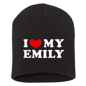 I Love My Emily Short Acrylic Beanie