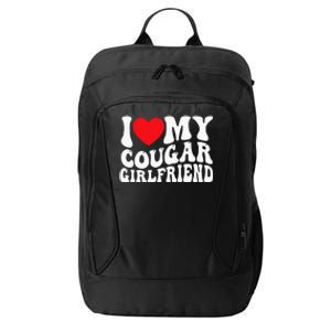 I Love My Cougar Girlfriend Groovy Retro City Backpack