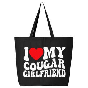 I Love My Cougar Girlfriend Groovy Retro 25L Jumbo Tote