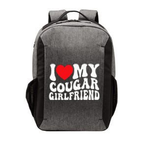 I Love My Cougar Girlfriend Groovy Retro Vector Backpack