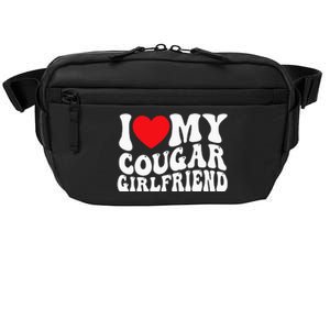 I Love My Cougar Girlfriend Groovy Retro Crossbody Pack