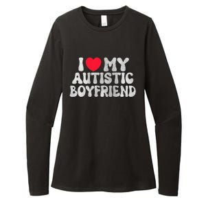 I Love My Autistic Boyfriend I Heart My Bf Girlfriend Womens CVC Long Sleeve Shirt