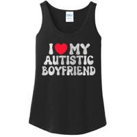 I Love My Autistic Boyfriend I Heart My Bf Girlfriend Ladies Essential Tank