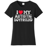 I Love My Autistic Boyfriend I Heart My Bf Girlfriend Women's T-Shirt