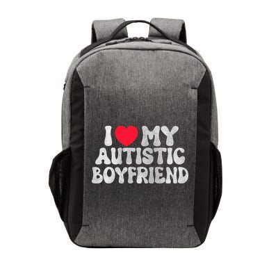 I Love My Autistic Boyfriend I Heart My Bf Girlfriend Vector Backpack