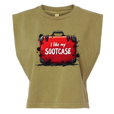 I Like My Sootcase Suitcase Funny Trump Victory 2024 Meme Garment-Dyed Women's Muscle Tee