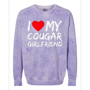 I Love My Cougar Girlfriend I Heart My Cougar Girlfriend GF Colorblast Crewneck Sweatshirt