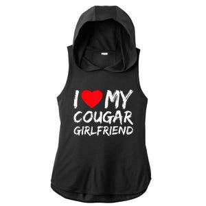 I Love My Cougar Girlfriend I Heart My Cougar Girlfriend GF Ladies PosiCharge Tri-Blend Wicking Draft Hoodie Tank