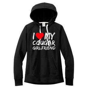 I Love My Cougar Girlfriend I Heart My Cougar Girlfriend GF Women's Fleece Hoodie