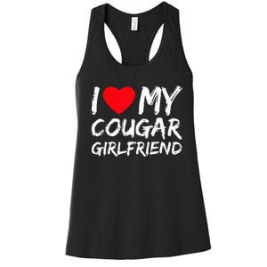 I Love My Cougar Girlfriend I Heart My Cougar Girlfriend GF Women's Racerback Tank