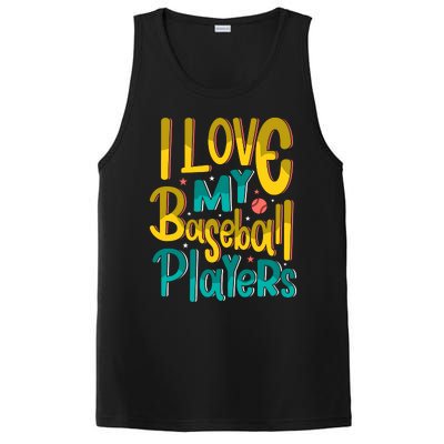 I Love My Baseball Players Gift For Baseball Fan PosiCharge Competitor Tank