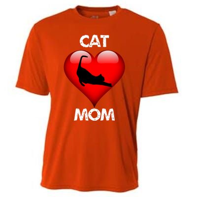 I Love My Cat Cat Mom Gift Cooling Performance Crew T-Shirt