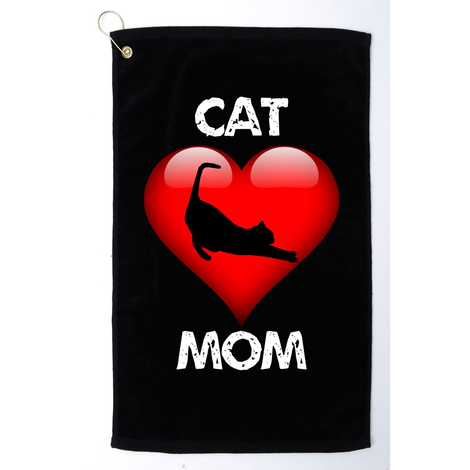 I Love My Cat Cat Mom Gift Golf Towel