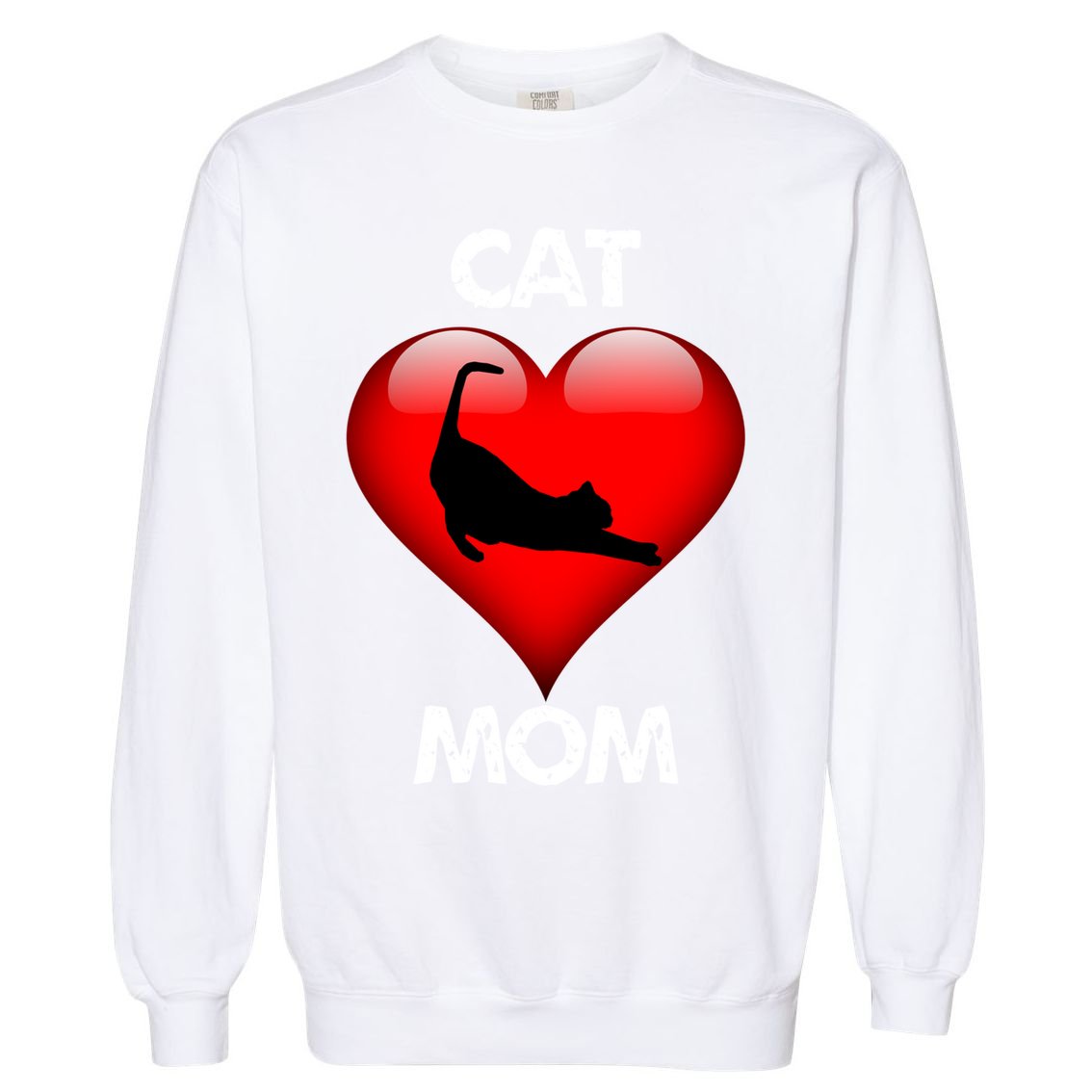 I Love My Cat Cat Mom Gift Garment-Dyed Sweatshirt