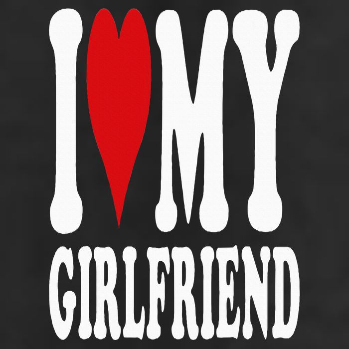 I Love My Girlfriend Gf I Heart My Girlfriend GF 7 Panel Mesh Trucker Snapback Hat