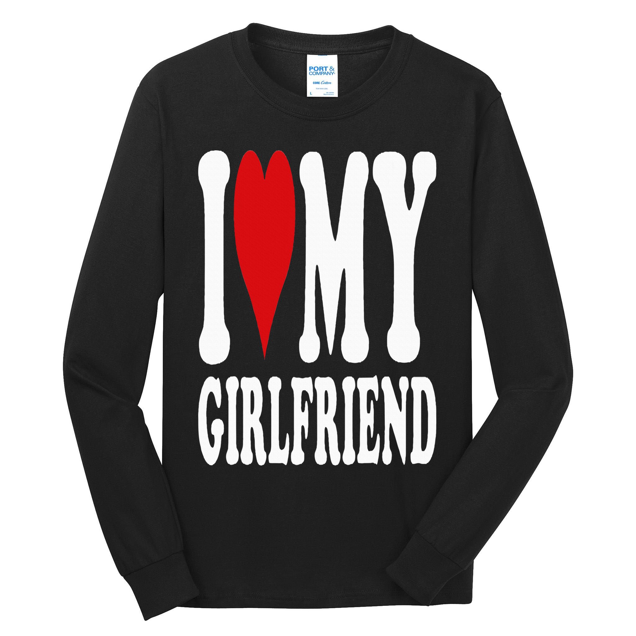 I Love My Girlfriend Gf I Heart My Girlfriend GF Tall Long Sleeve T-Shirt